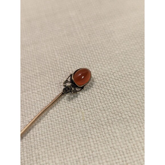 Victorian Amber Gold Filled Stick/Tie Pin 19th C. - Picture 2 of 7
